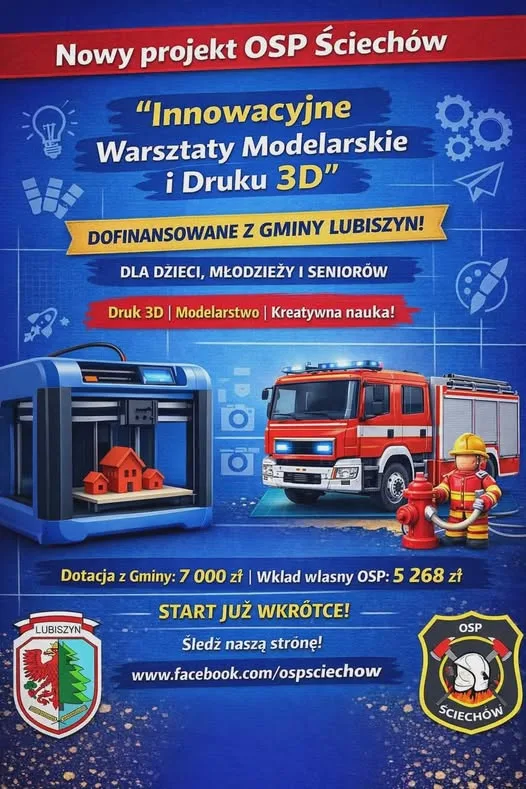 Bezpłatne Warsztaty Druku 3D dla mieszkańców Gminy Lubiszyn